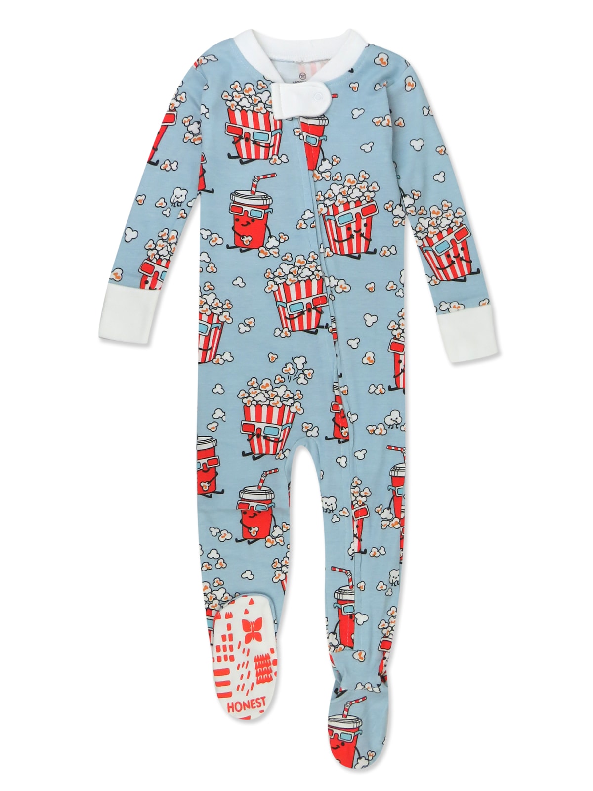 Honest Baby Clothing Organic Cotton Baby Boy/Girl Snug Fit Footed Sleeper Fourth of July Pajamas, Sizes 12 Months -24 Months